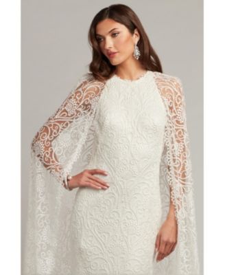 Women's Piers Embroidered Cape Gown