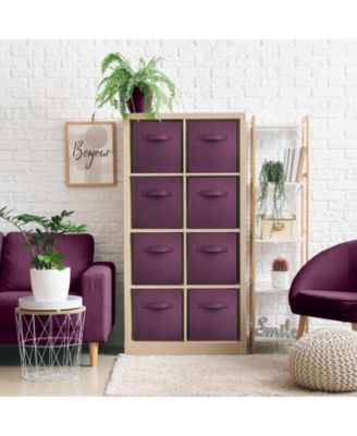 13 Inch 8 Pack Sturdy Collapsible Fabric Storage Cubes with Handle - for Organizing Clothes, Toys, Books,  Shelves & more