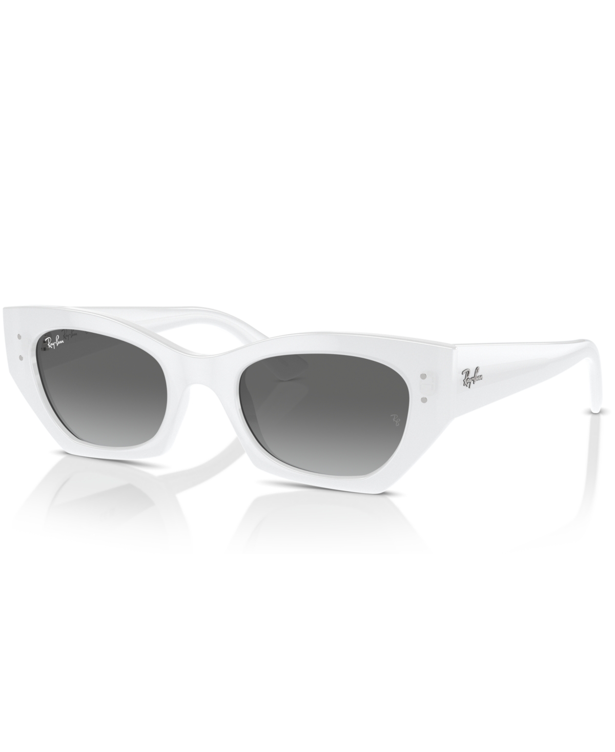 Ray Ban Ray-ban Womens White Rb4430 Zena Irregular-frame Acetate Sunglasses In White Snow