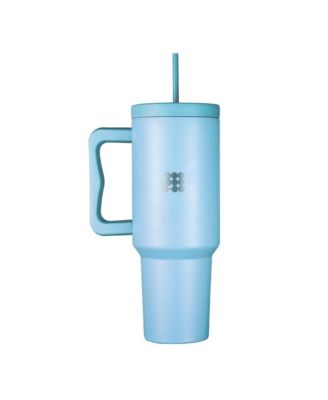 Insulated Stainless Steel 40 oz Tumbler with Handle and Straw Lid, Cupholder friendly