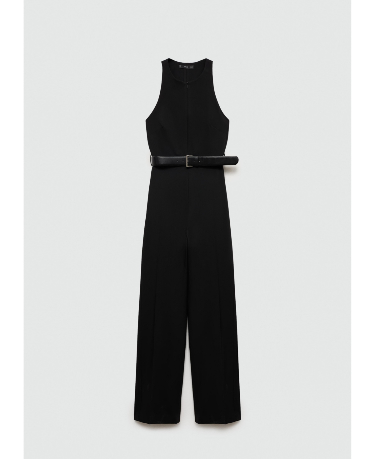 Mango Women's Zipper Detail Belted Jumpsuit