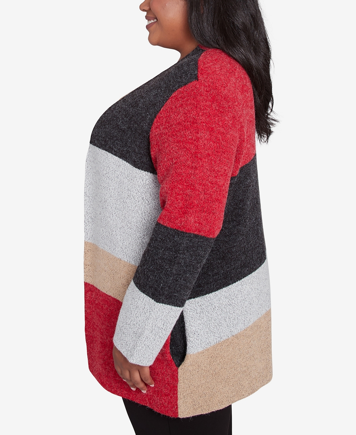 Alfred Dunner Plus Size Runway Ready Colorblock Cardigan Sweater