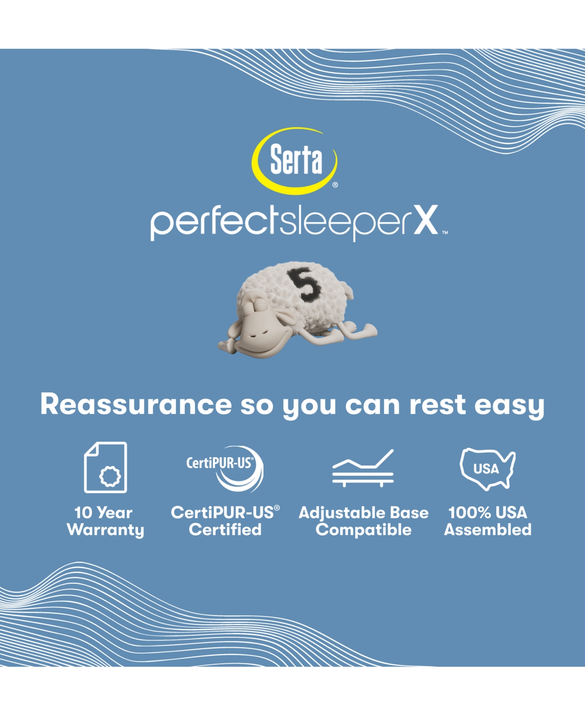 Serta Perfect Sleeper X Prescott 14" Smooth Hybrid Medium Firm Mattress In No Color