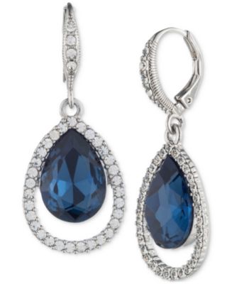 GIVENCHY Hematite-Tone Crystal Pave Polished Hoop (両耳) Givenchy Silver Tone Crystal Large Hoop Earrings | Dillard's