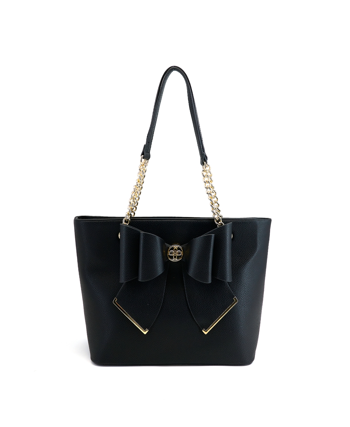 Aubrey Bow Large Tote Bag - Black