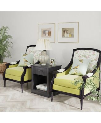 Nightstand with Drawer and Shelf Rustic Wooden Bedside Table Bedroom Brown