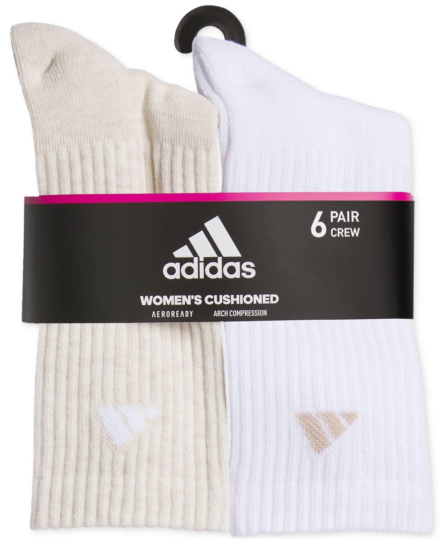 Women's 6-Pk. Athletic Cushioned Crew Socks