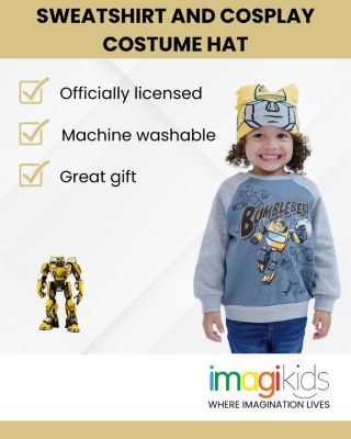 Boys Fleece Sweatshirt and Cosplay Costume Hat