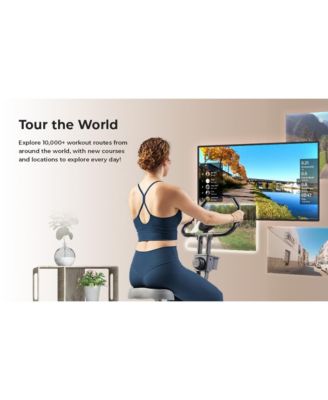 SMART Compact Elliptical Cross Trainer with Handlebar and Exercise Bands, Magnetic Resistance, Bluetooth & SunnyFit App Connectivity