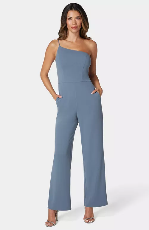 women's one shoulder core jumpsuit