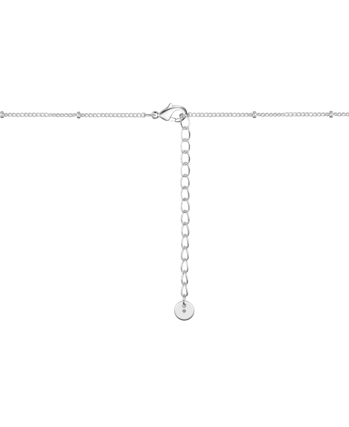 Unwritten Cubic Zirconia Bubble Initial Pendant Necklace In Silver-j