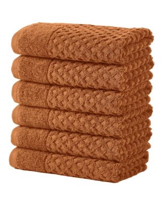 Quick-Drying Cotton Diamond Waffle 6-Pc. Hand Towel Set