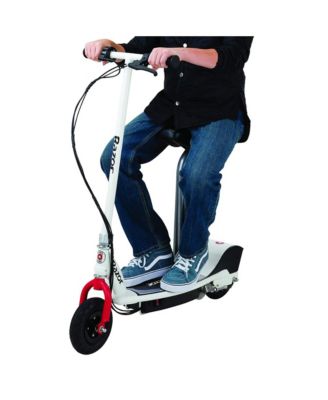 E200S Seated Electric 12 MPH Scooter w/ Twist Grip Throttle & Brake, White