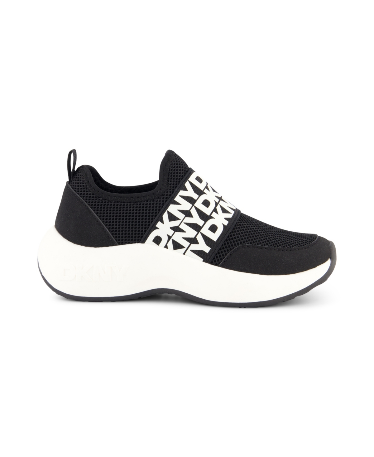 Dkny Little And Big Girls Taylor Sporty Slip On Sneaker In Black