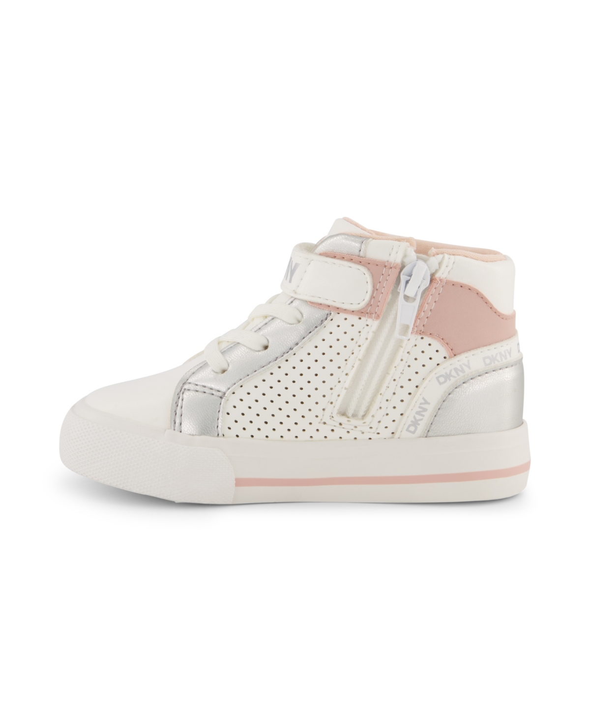 Dkny Toddler Girls Amelia Aurora High Top Sneaker In White Multi