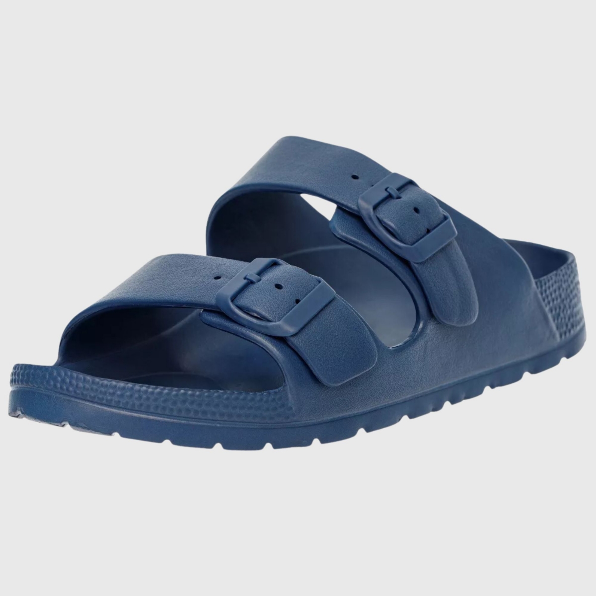 Men's Double Strap Eva Slide Sandals Sole Flat Casual Comfort Shoes - Blue