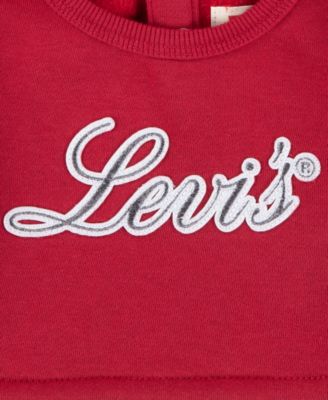 Infant Girls Sparkle Crew and Jeans, 2-Piece Set