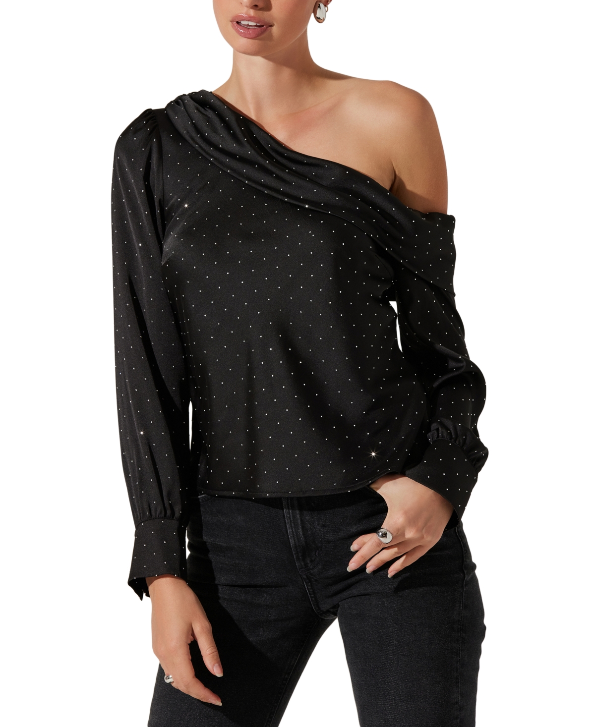Astr the Label Women's Ellen Off-Shoulder Long-Sleeve Top