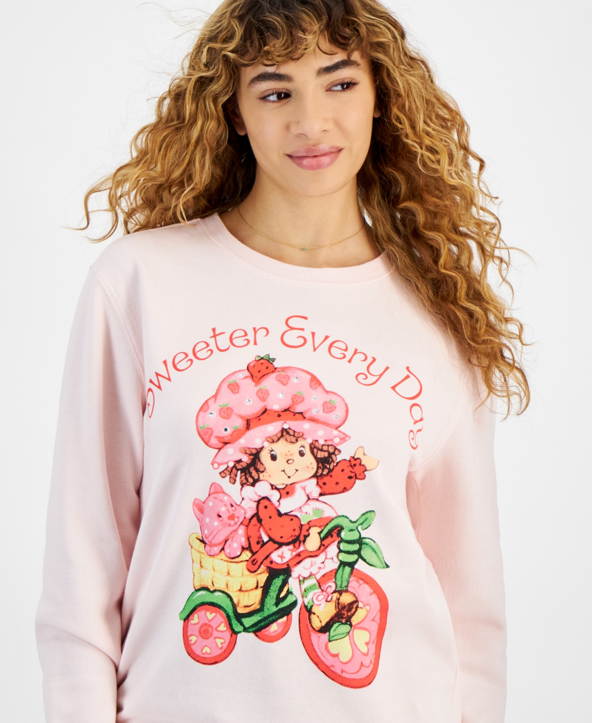 Love Tribe Juniors' Strawberry Shortcake Graphic Sweatshirt
