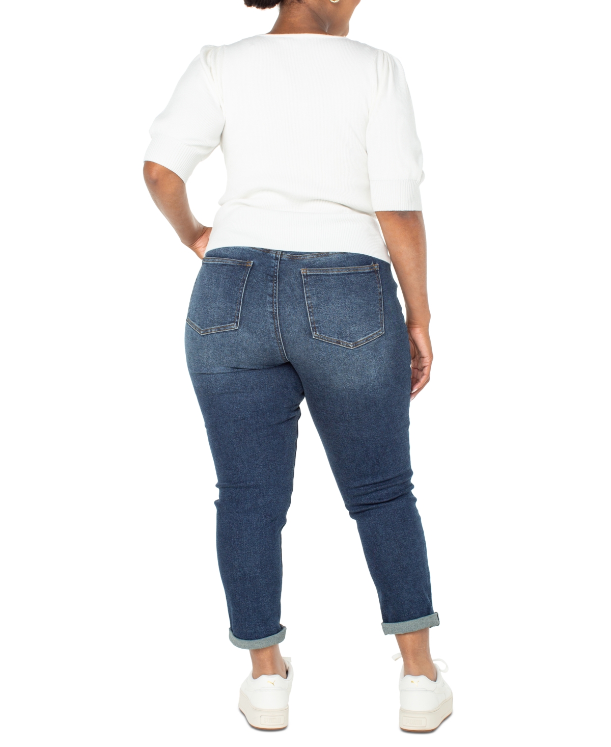 Celebrity Pink Trendy Plus Size Mid-Rise Cuffed Jeans