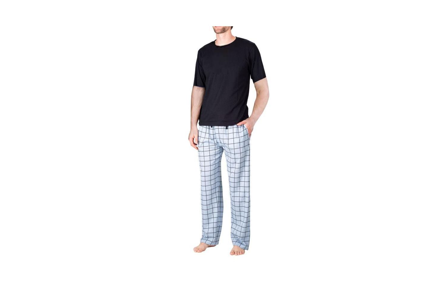 Men's Short Sleeve Knit Pajama Set