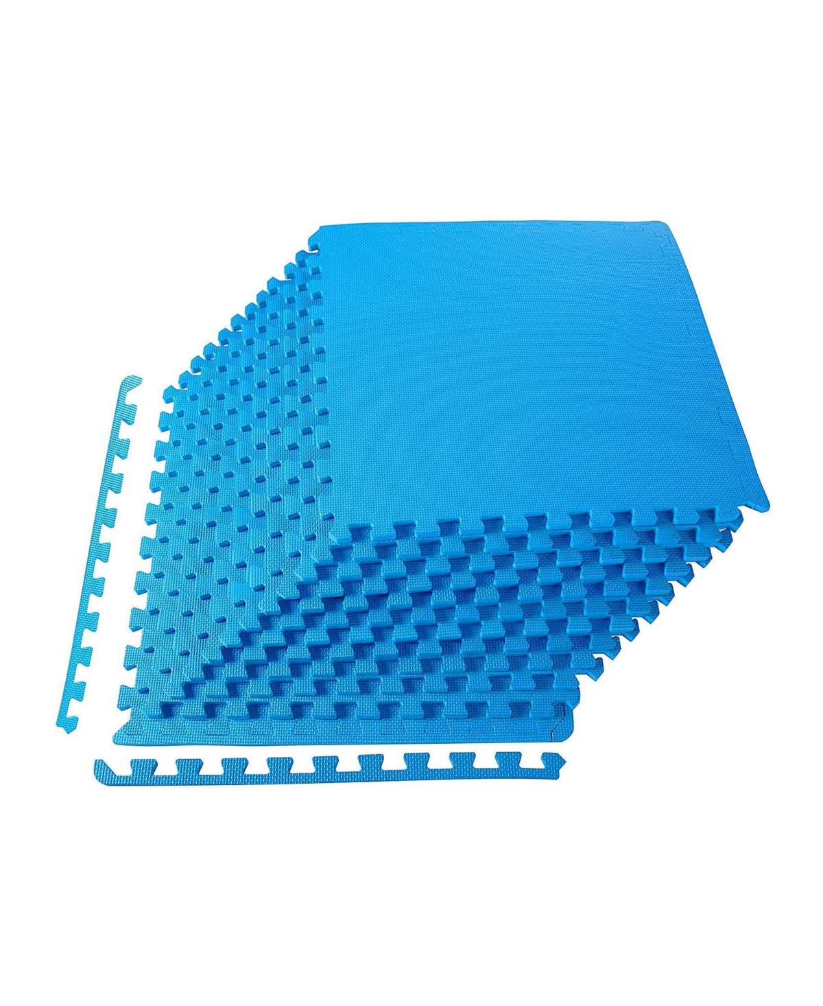 48 Sq Ft Interlocking Eva Foam Exercise Mat Tiles, Blue