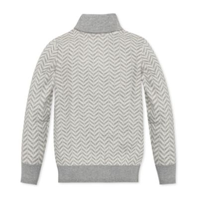 Baby Boys Long Sleeve Intarsia Shawl Collar Sweater