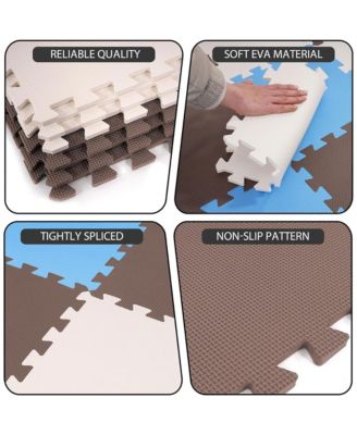 16 Tile Thick Interlocking Puzzle Foam Exercise Play Mat