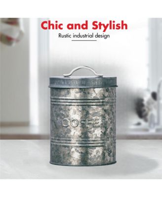 Rustic Kitchen Metal Coffee Canister