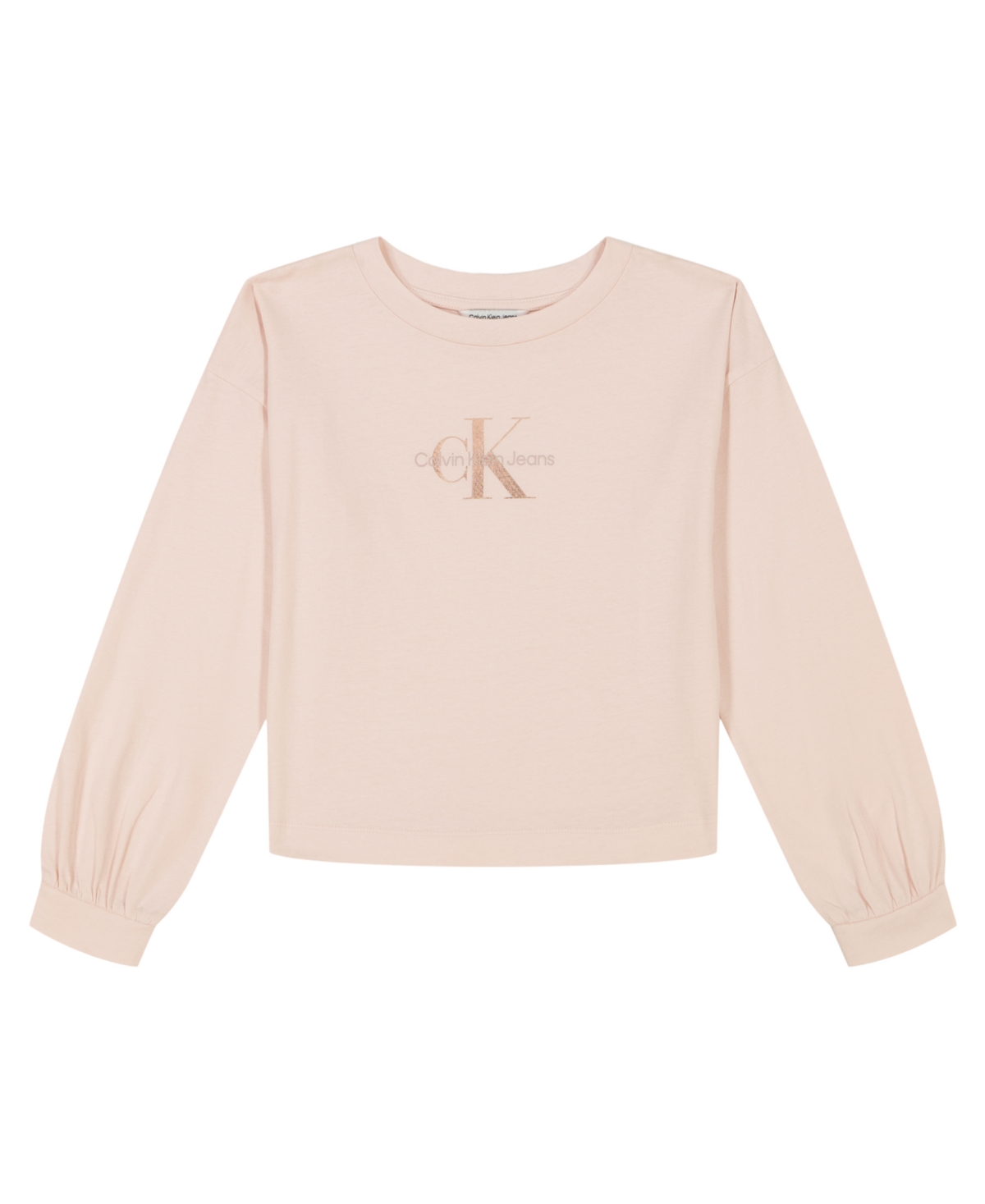 Calvin Klein Big Girls Relaxed Long Sleeve Tee