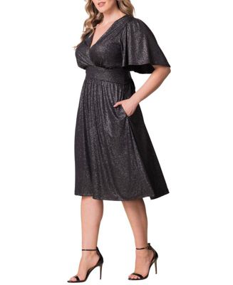 Plus Size Crystal Cove Cocktail Dress with Pockets
