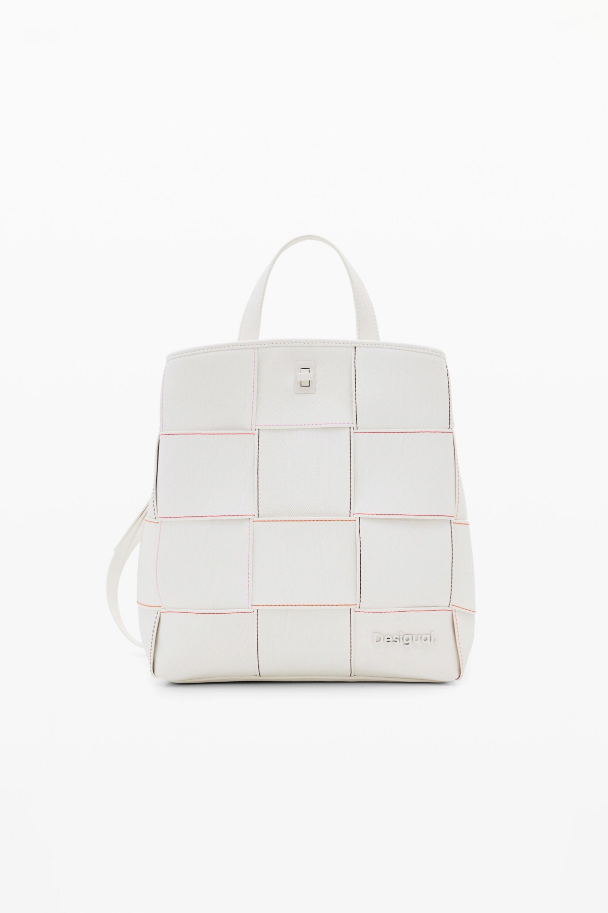Women's S woven backpack - Light beige