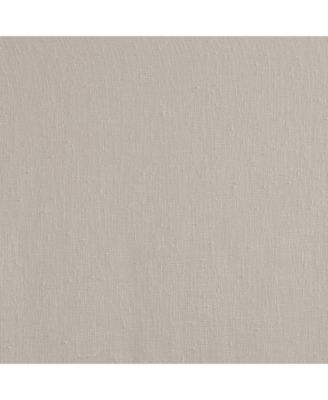 Rosette Floral Embellished Cuff Tab Top Solid Curtain Panel, 50"W x 95"L