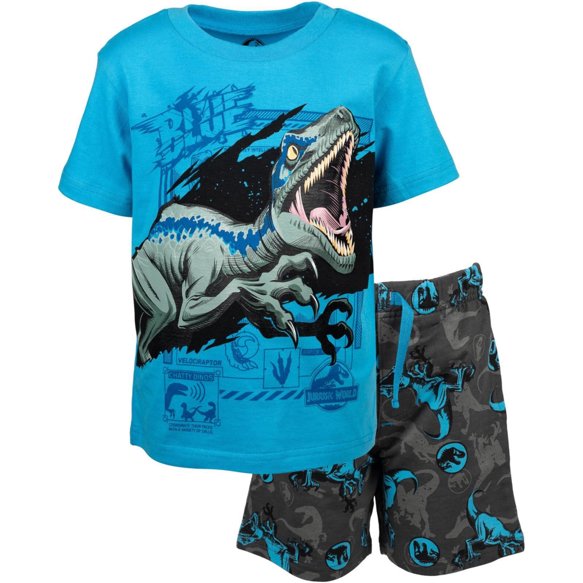 Jurassic World T-Shirt and French Terry Shorts Outfit Set Toddler to Big Kid