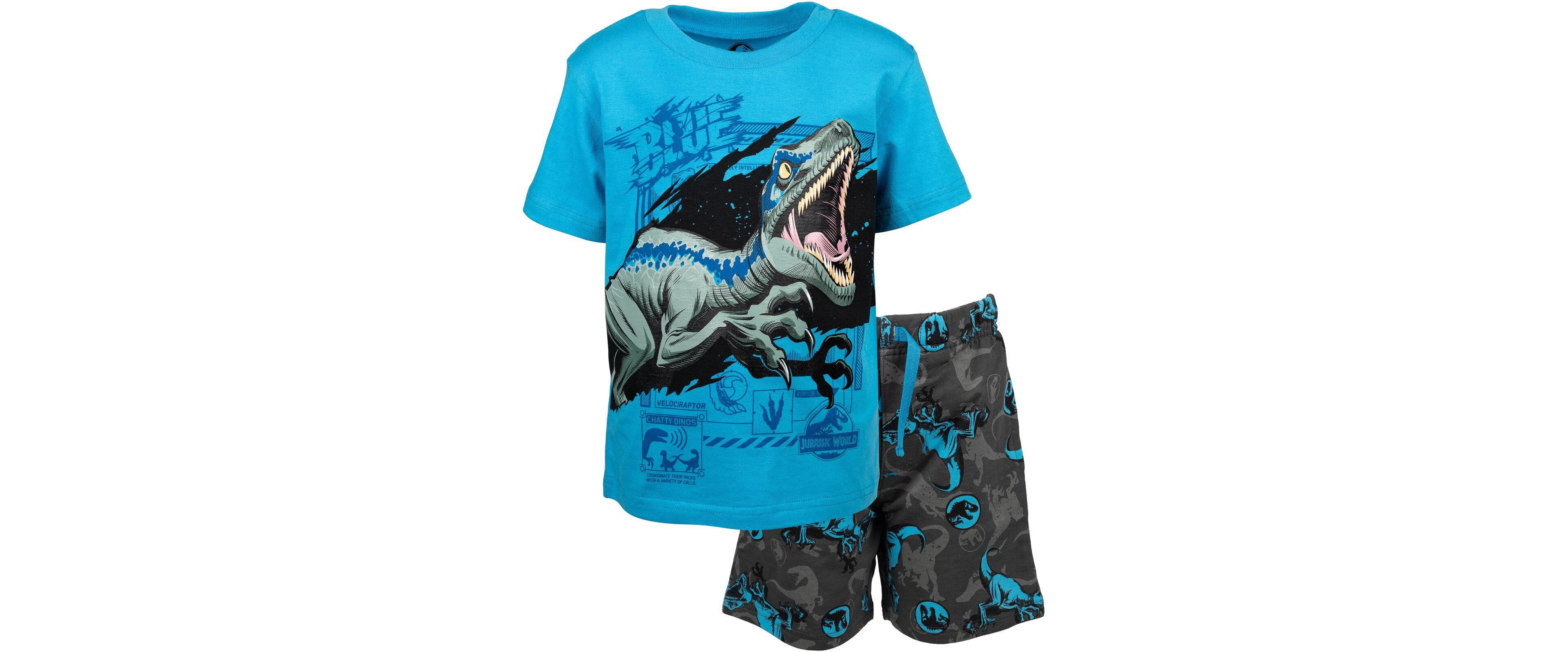 Jurassic World T-Shirt and French Terry Shorts Outfit Set Toddler to Big Kid