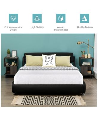 2 PCS Nightstand Set Modern Side End Table Storage Shelf Grey