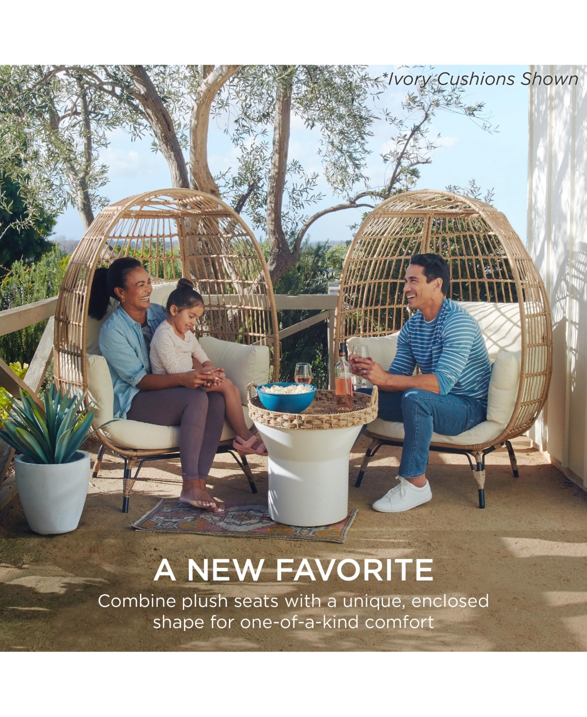 Best Choice Products Wicker Egg Chair Oversized Indoor Outdoor Patio Lounger w/ Steel Frame, 440lb Capacity