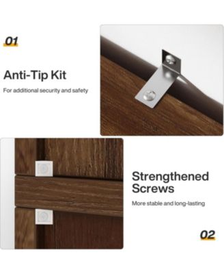 5-Tier Farmhouse Tall Bookshelf Set of 2, 70.87-Inch Rustic Wood Bookcase with Open Shelves, Vintage Display Storage Shelving Unit