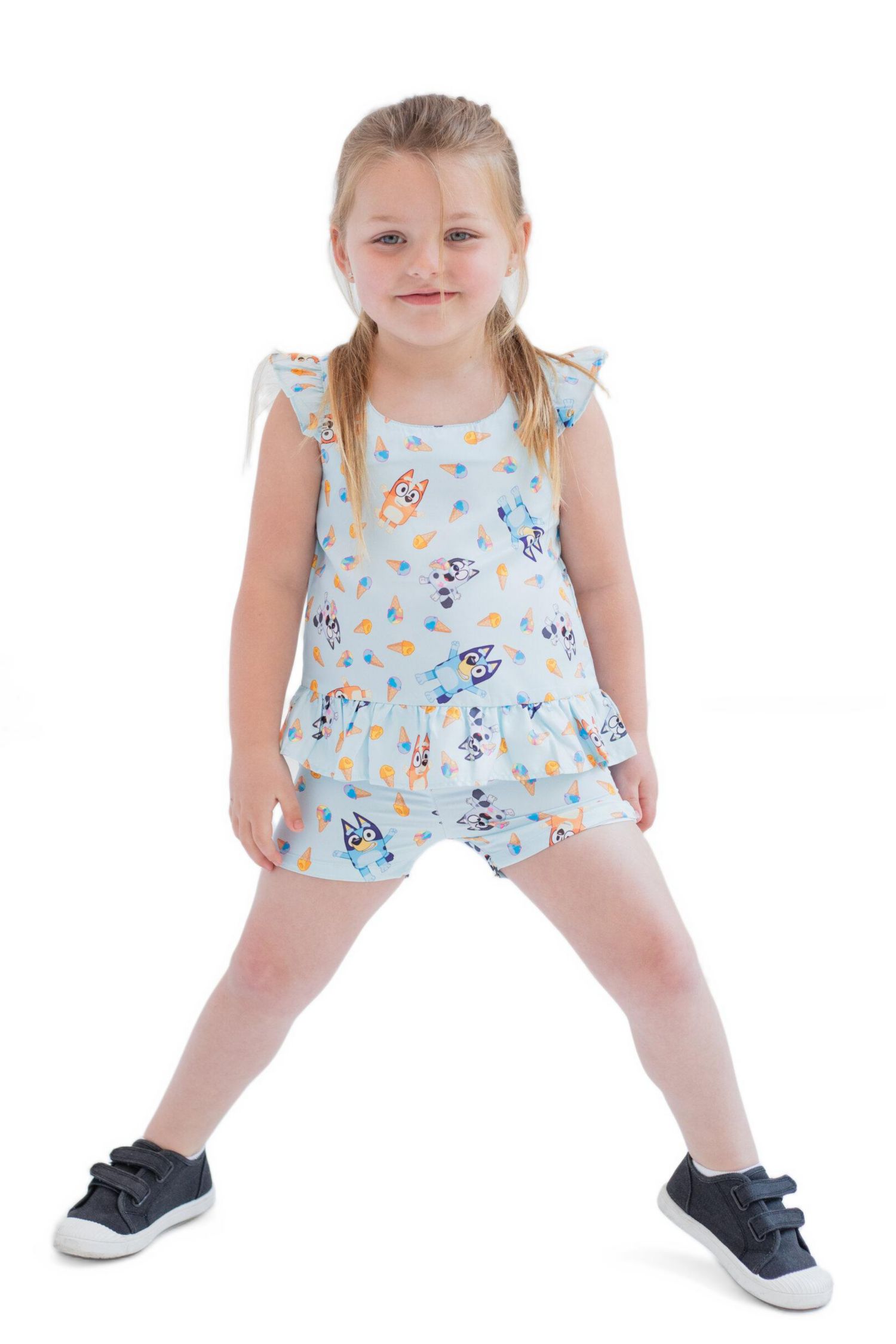 Girl's 6-12 Dress Jumpsuit and 2-Piece Shorts Set