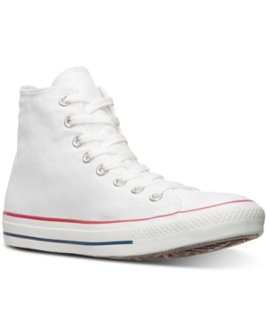 Shop Converse Men's Chuck Taylor Hi Top Casual Sneakers From Finish Line In Optical White