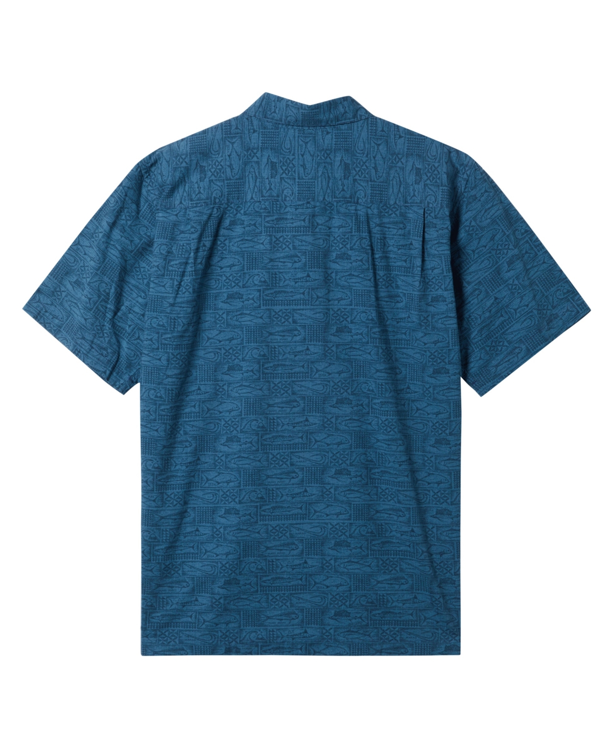 Quiksilver Waterman Men's Hana Bay Short Sleeve Shirt - Majolica Blue Print 4