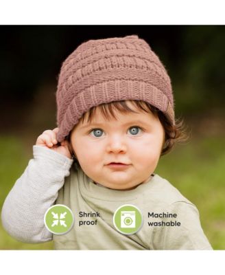 3pk Warmzy Baby Beanies, 0-36 months Baby Hats, Baby Winter Hat for Newborn, Infant, Toddlers, Boys, Girls