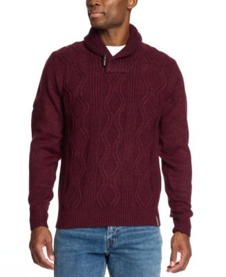 Weatherproof Vintage Men s Chunky Cable Knit Toggle Sweater Macy s
