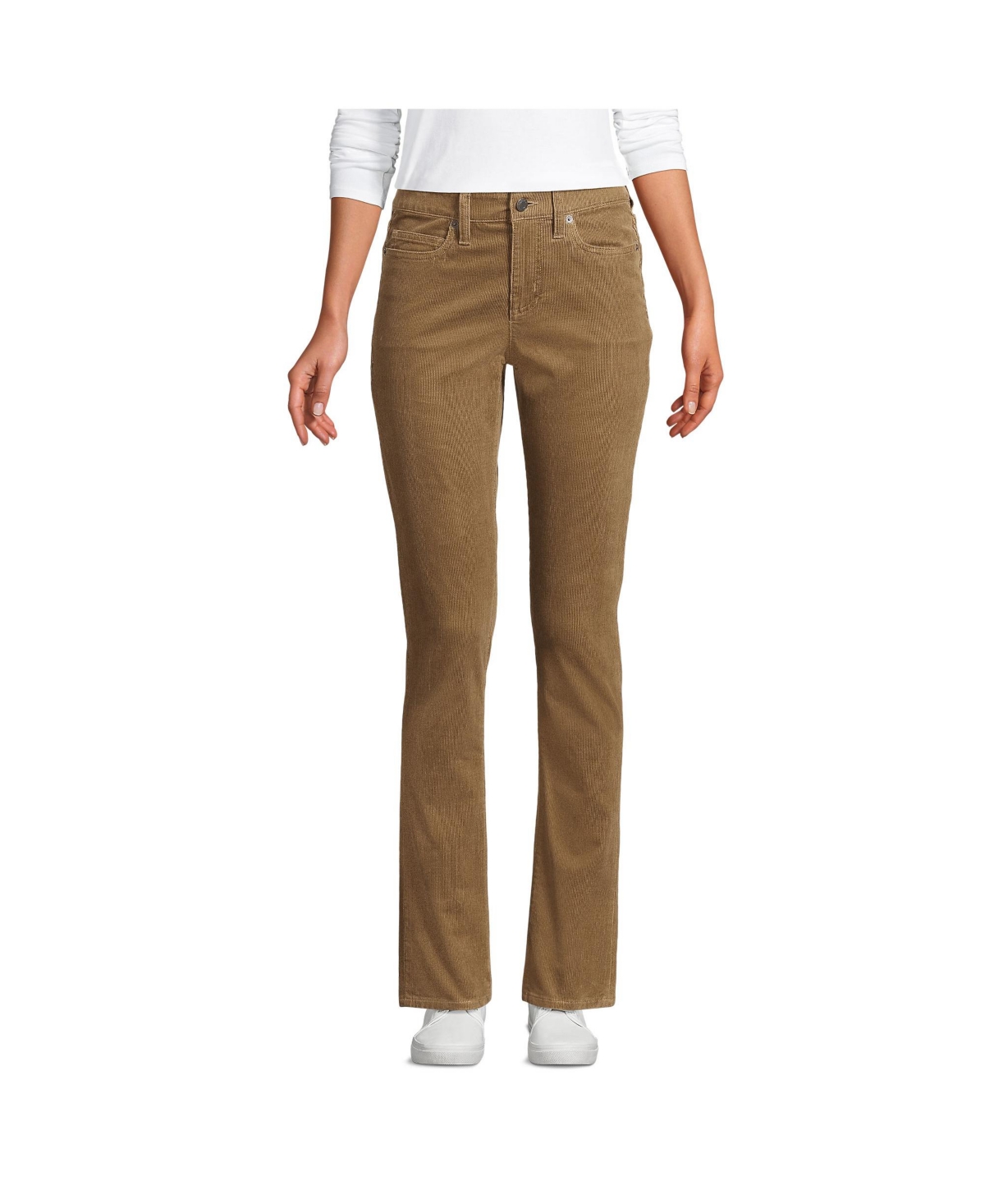 Women's Tall Mid Rise Straight Leg Corduroy Pants - Dark toffee