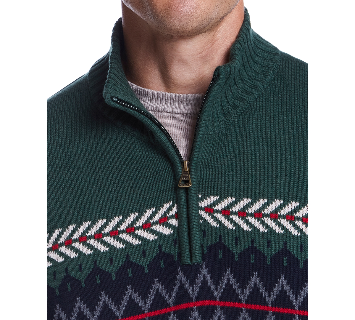 Weatherproof Vintage Men's Nordic Quarter-Zip Sweater