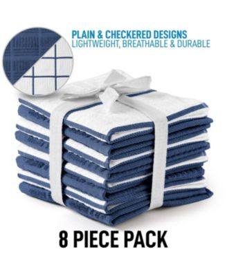Reusable Absorbent Cotton Kitchen Towels, 8-Pack