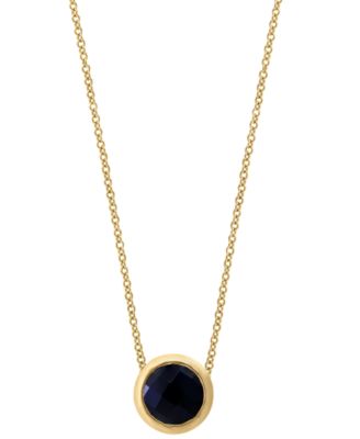 EFFY&reg; Round Gemstone 18" Pendant Necklace in 14K Gold Plated Silver 