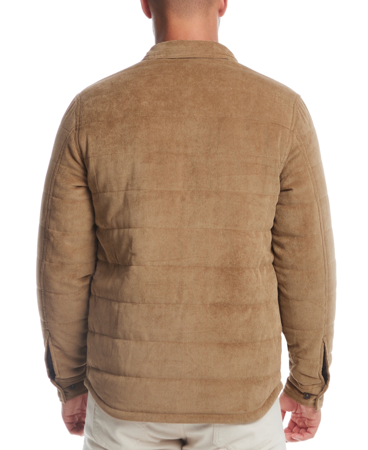 Weatherproof Vintage Men's Corduroy Button-Front Quilted Jacket