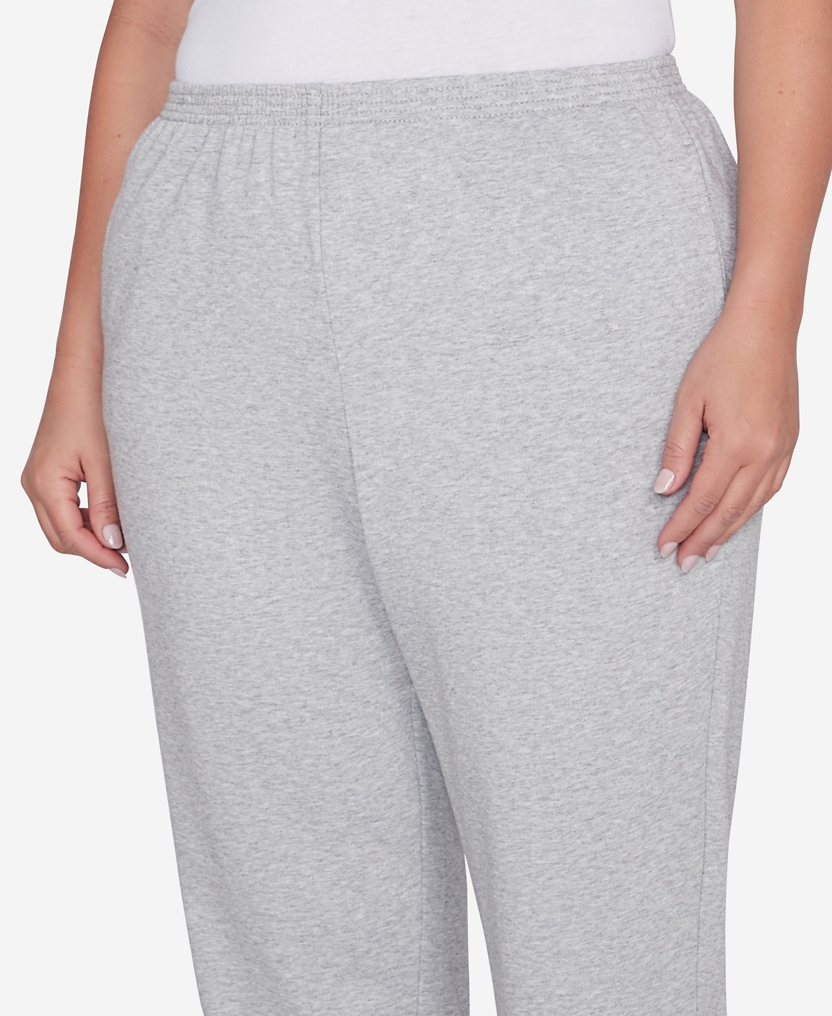 Alfred Dunner Plus Size Casual Fridays French Terry Knit Casual Short Length Pants