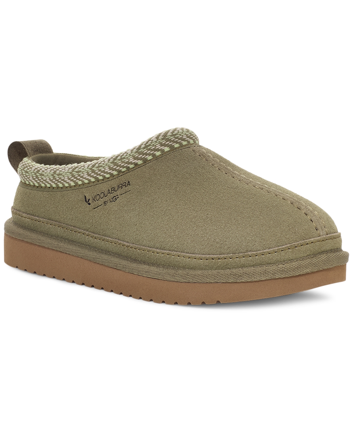 Koolaburra By Ugg Kids Burree Braid-trim Slippers In Lt,pas Grn